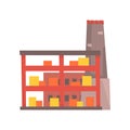 Industrial manufactury building vector illustration