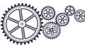 Industrial Mechanical Gears Border Graphic, vector design Generative AI Royalty Free Stock Photo