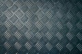 Industrial metal checker plate. Metal checker plate texture background. Metal checkerplate for anti skid. Embossed metal sheet Royalty Free Stock Photo