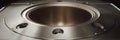 Industrial Metal Component Precise Engineering Detail Macro Shot part grey steel shiny chrome design