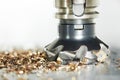 Industrial metalworking cutting process by milling cutter