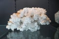 Sample raw of Calcite crystal drusy habit rock in the museum.