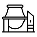 Industrial mixer icon outline vector. Cement truck