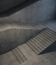 Industrial modern concrete stairs space