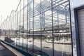 Industrial modern greenhouses or glasshouse or hothouse exterior agriculture gardening