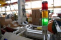 Industrial modular signal light. Red, yellow and green