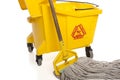 Industrial Mop and bucket close-up Royalty Free Stock Photo