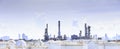 oil refineries Royalty Free Stock Photo