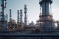 Industrial oile refinery. Generate Ai Royalty Free Stock Photo