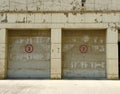 Industrial old garage gate Royalty Free Stock Photo