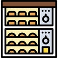 Industrial oven icon, Bakery and baking related vector