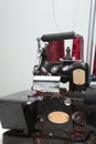 Industrial overlock machine Royalty Free Stock Photo