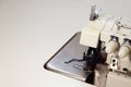 Industrial overlocker sewing machine Royalty Free Stock Photo