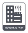 industrial park icon in trendy design style. industrial park icon isolated on white background. industrial park vector icon simple