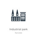 Industrial park icon vector. Trendy flat industrial park icon from real estate collection isolated on white background. Vector