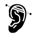 industrial piercing earring glyph icon vector illustration Royalty Free Stock Photo