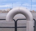 Industrial pipe with 90-Degree bend Royalty Free Stock Photo