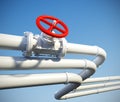Industrial pipeline with gas or oil Royalty Free Stock Photo