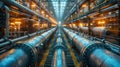 Industrial pipeline system - generative ai Royalty Free Stock Photo