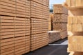 Industrial plant sawmill - storage of wooden boards