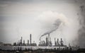 Industrial Plant with Smoke Stacks and Pollution Royalty Free Stock Photo