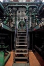 Industrial plant staircase. Machinery and Pipes. Royalty Free Stock Photo