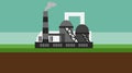 Industrial plant in vector image format