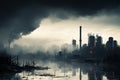 Industrial plants release pollutants, degrading the quality of city air