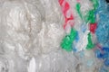 Compressed Industrial Plastic Scrap for Recycling and Waste Management Royalty Free Stock Photo