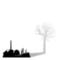Industrial pollution killing earth Royalty Free Stock Photo