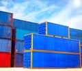 Industrial port and container yard Royalty Free Stock Photo