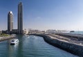 Power station and industrial area of Dubai by JBR Beach