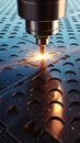 Industrial precision CNC laser cuts metal with advanced technology