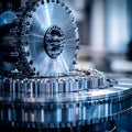 Industrial Precision Machinery with Gears and Metal Components