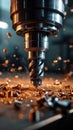 Industrial precision Milling and drilling equipment in mechanical engineering