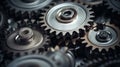 Industrial Precision: Raw Mechanical Gear in Dramatic Lighting. Royalty Free Stock Photo