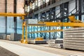 Industrial premises of a plant for the production of floor slabs. Royalty Free Stock Photo