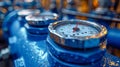 Industrial pressure gauge on pipes in the workshop of an oil and gas processing plant, pressure gauge in boiler room Royalty Free Stock Photo