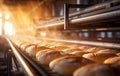 Industrial production manufacture bake pastry bread food fresh bakery factory