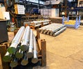 Industrial production of shafts for heavy industry Royalty Free Stock Photo