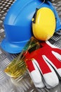 Industrial protective clothing accessories Royalty Free Stock Photo