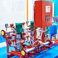 Industrial pumping units with control panels