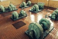 Industrial pumps in a water treatment plant