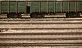 Industrial railroad and infrastructure, cargo transportation, delivery and shipping concept, brown toned