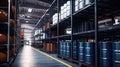 Industrial Reserve: Multi-Tiered Warehouse Storing Petroleum Products. Generative ai