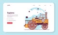 Industrial Revolution history web banner or landing page, transition