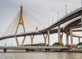 Industrial ring bridges in Bangkok under twilight sky Royalty Free Stock Photo