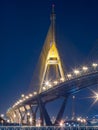 Industrial ring bridges in Bangkok under twilight sky Royalty Free Stock Photo