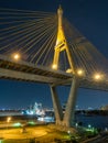 Industrial ring bridges in Bangkok under twilight sky Royalty Free Stock Photo