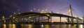 Industrial ring bridges in Bangkok under twilight sky Royalty Free Stock Photo